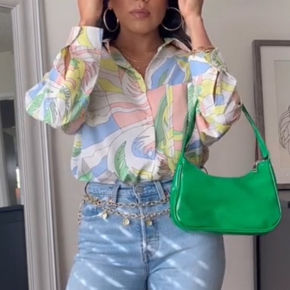 Colorful button down blouse - Picture 2 of 4